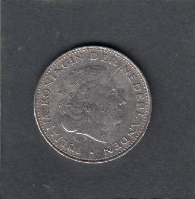 Beschrijving: 2 1/2 Gulden JULIANA haan